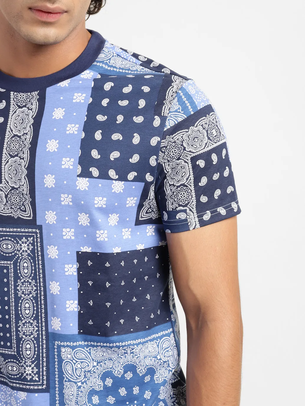 Men's Ethnic Motifs Regular Fit T-shirt