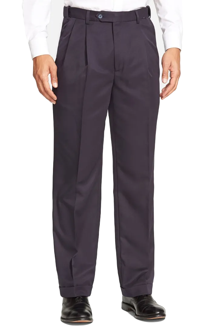 Microfiber Self Sizer Pleated Big & Tall<br>Regular Rise
