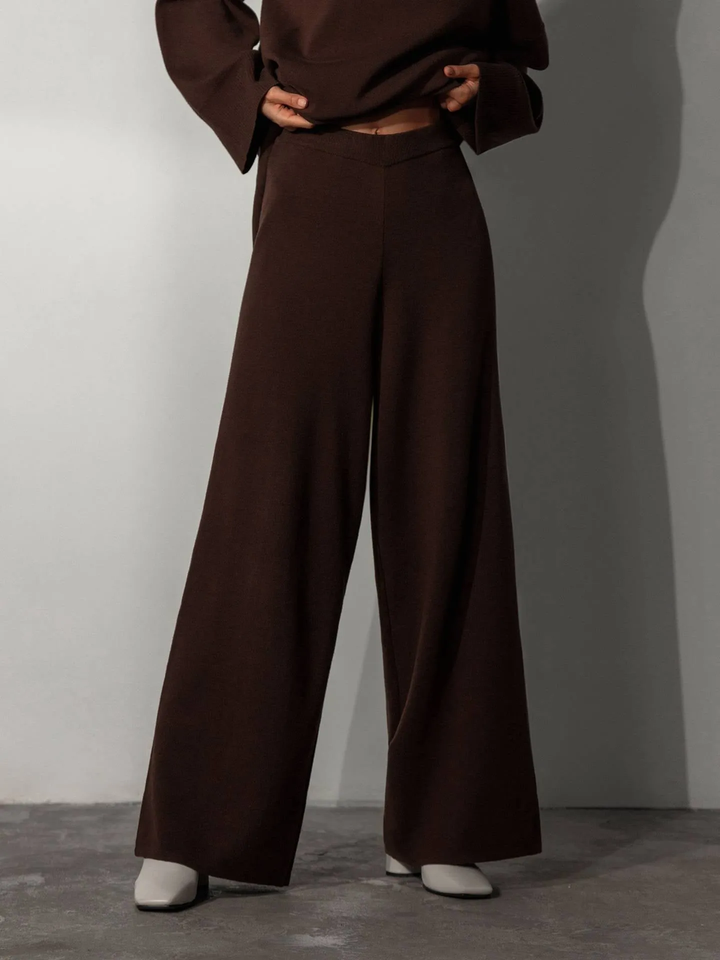 Miranda Women Irregular Turtleneck Sweater High Waist Leg Pant Suit