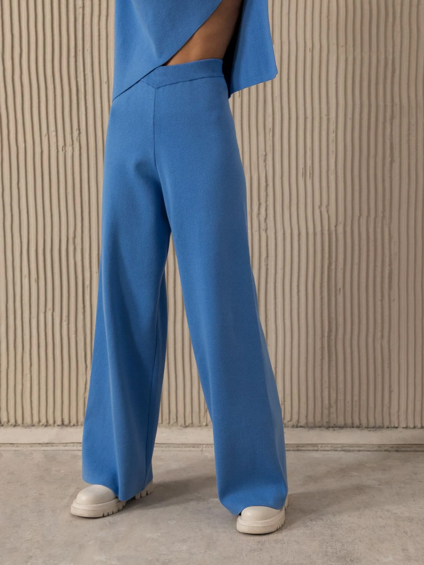 Miranda Women Irregular Turtleneck Sweater High Waist Leg Pant Suit