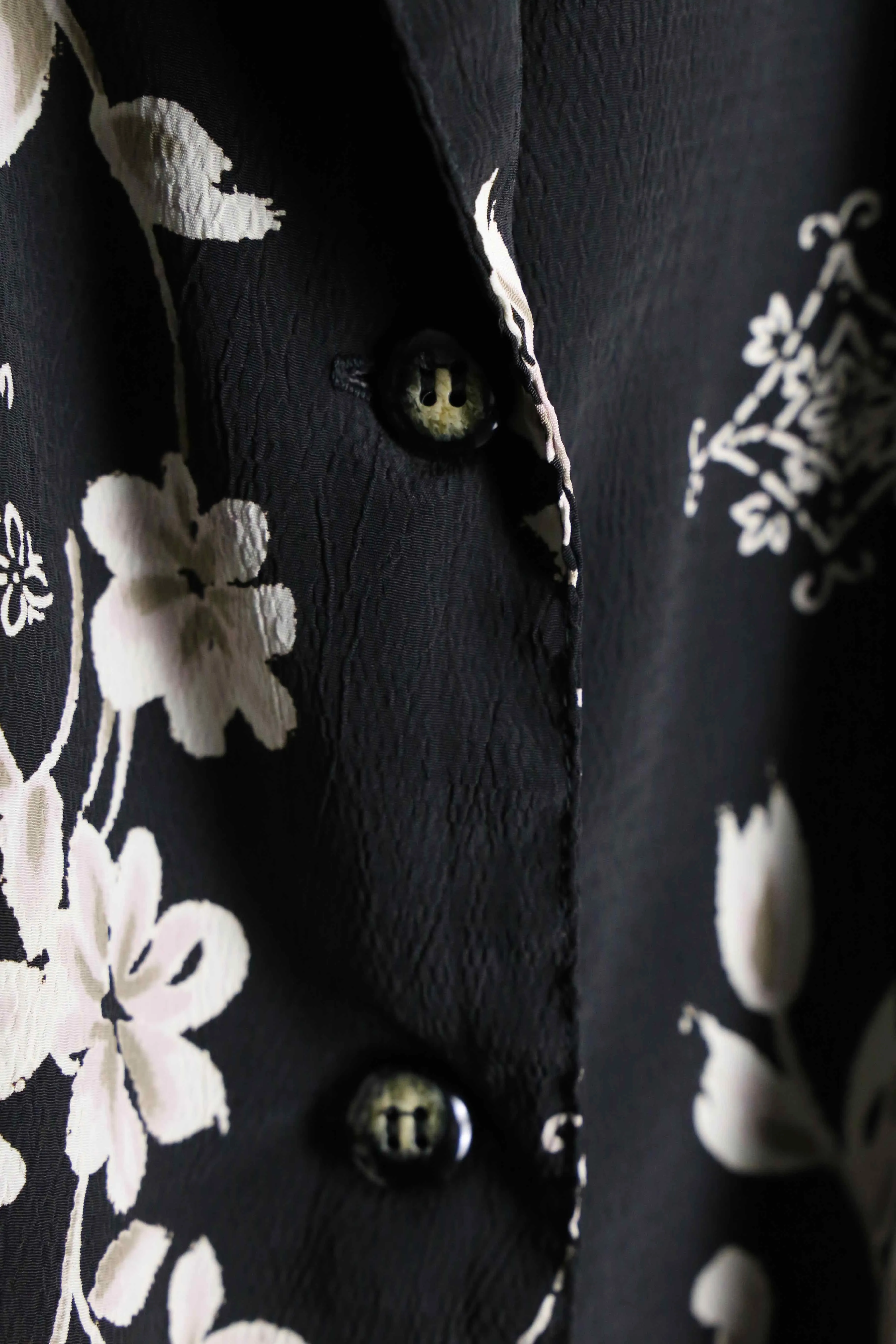 monotone flower pattern easy tailored jacket