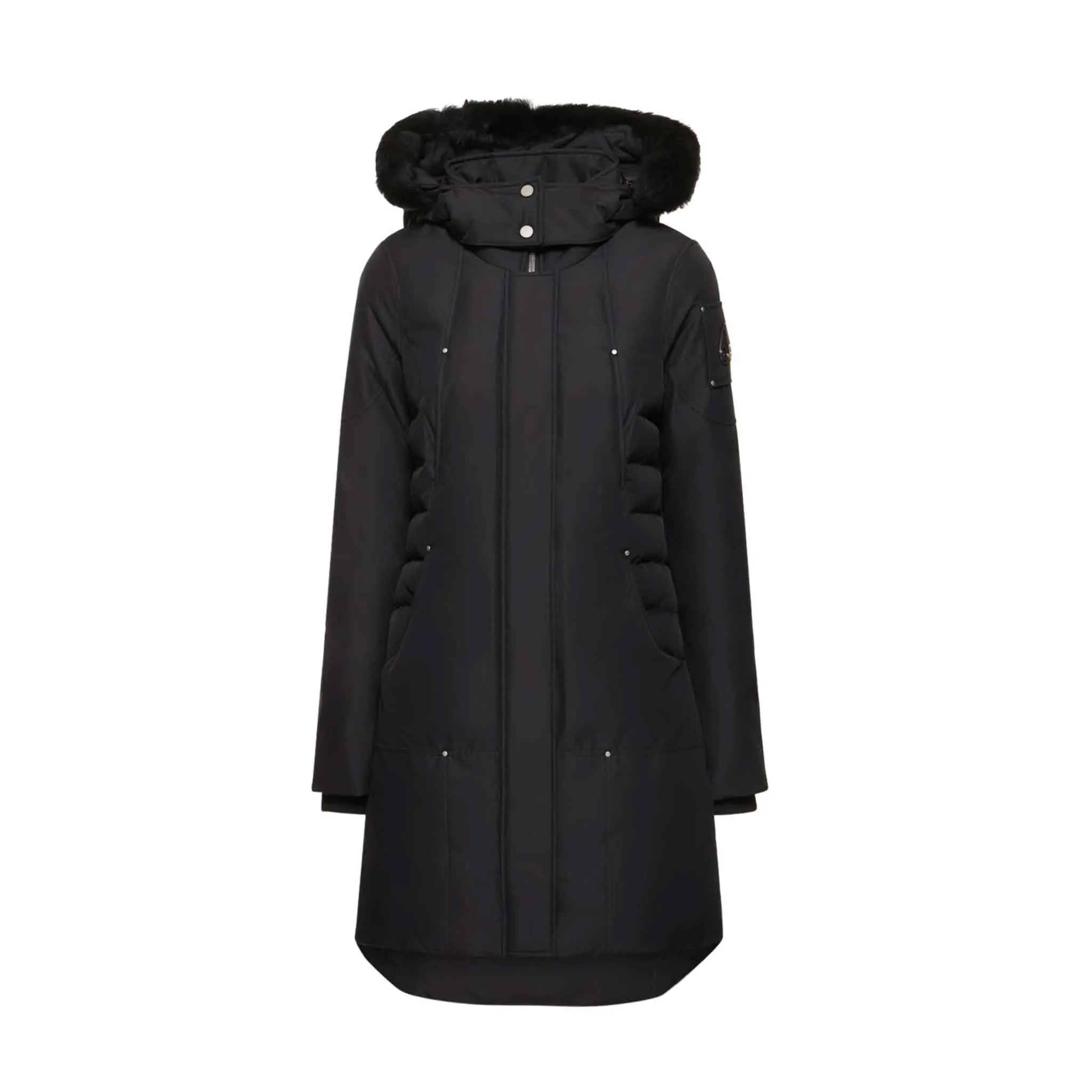 Moose Knuckles Womens Cloud Parka F in Black/ Black Fur