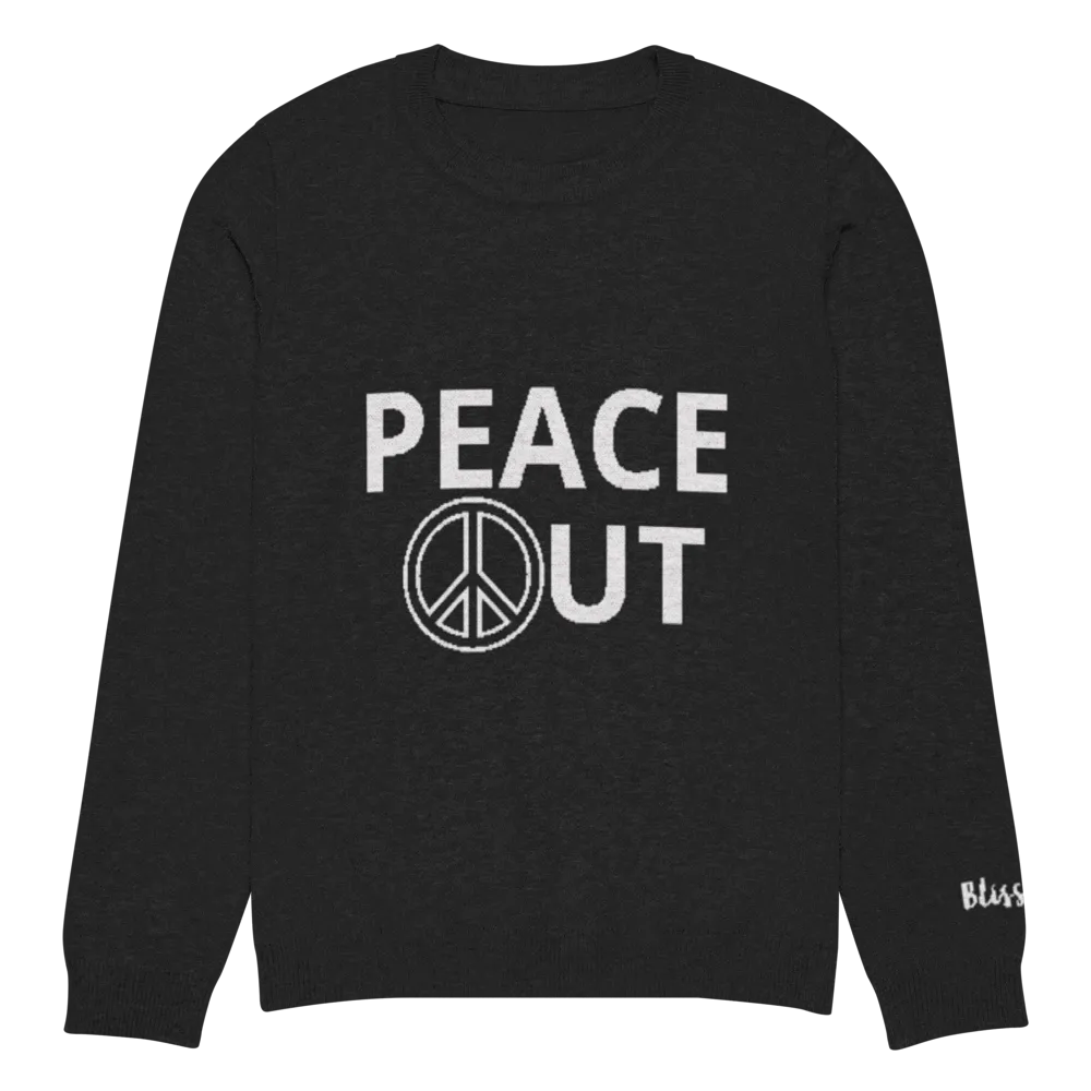 Peace Out Personalized Knit Sweater