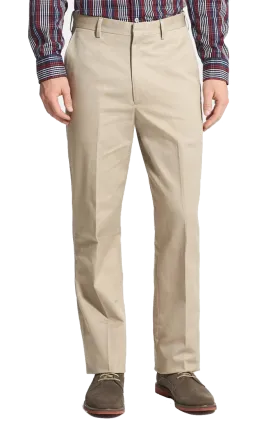 Performance Dress Khaki Flat Front Big & Tall<br>Long Rise