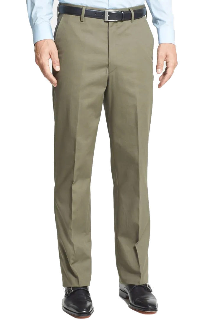Performance Dress Khaki<br>Flat Front<br>Long Rise
