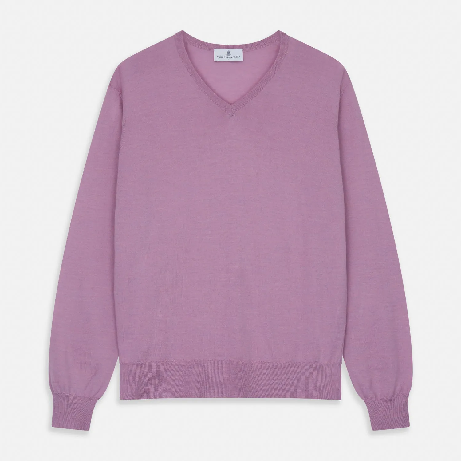 Pink Merino Kennedy V-Neck Jumper