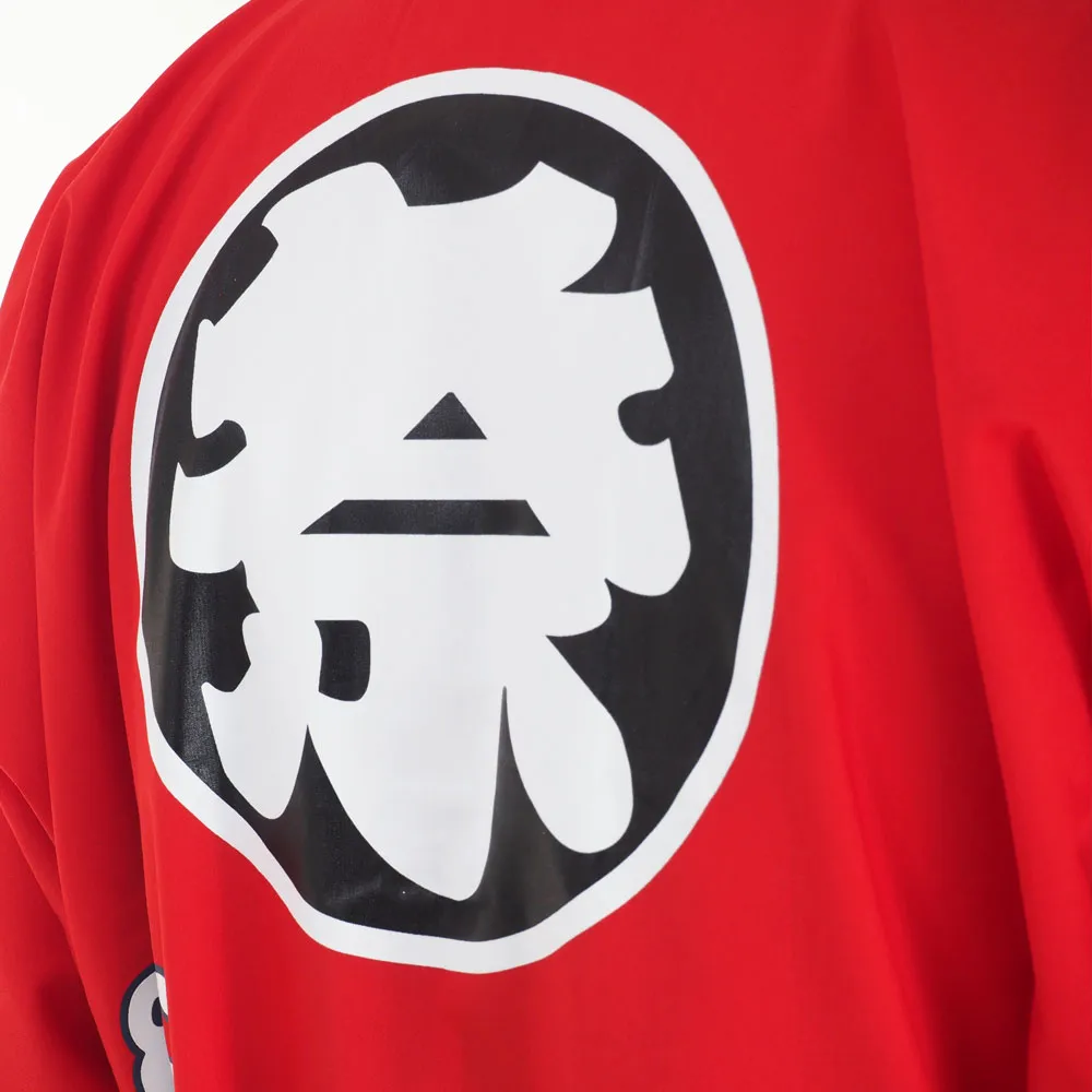 Red Japanese Happi Kimono Jacket Nami Spirit