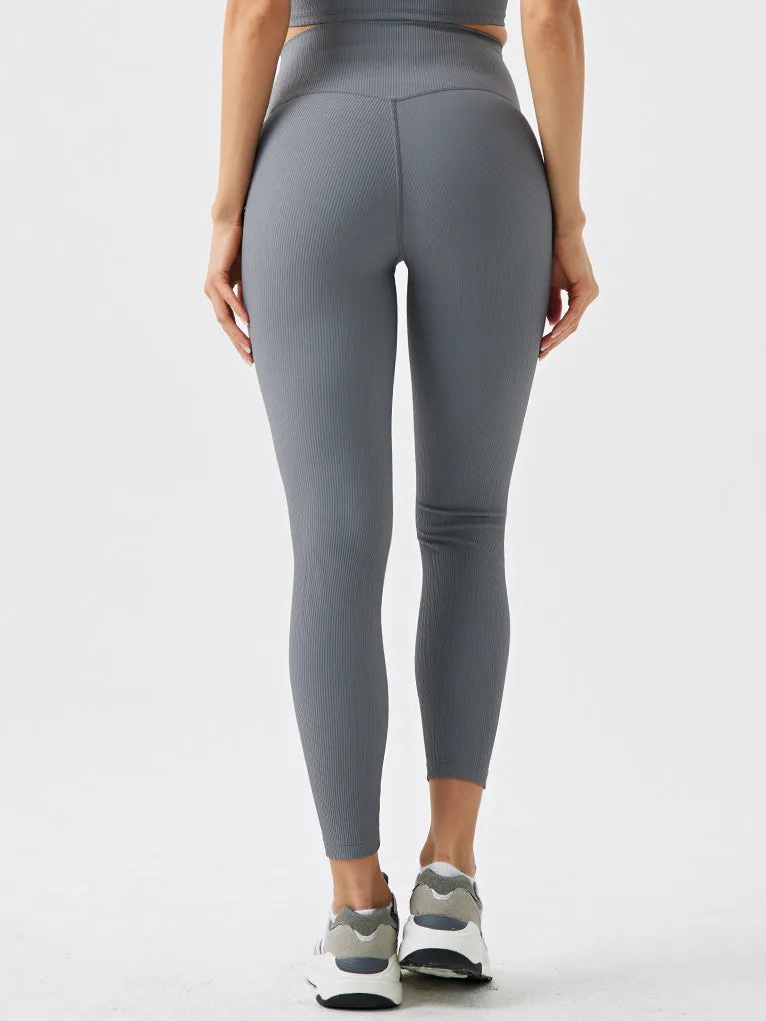 Ribbed High Waist Seamless Yoga Pants