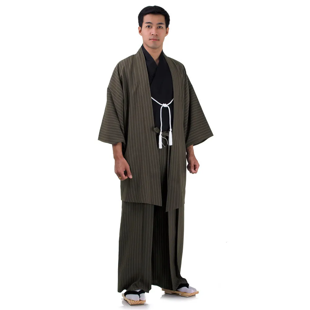 Samurai Kimono Haori Hakama Raijin Storm Costume Set
