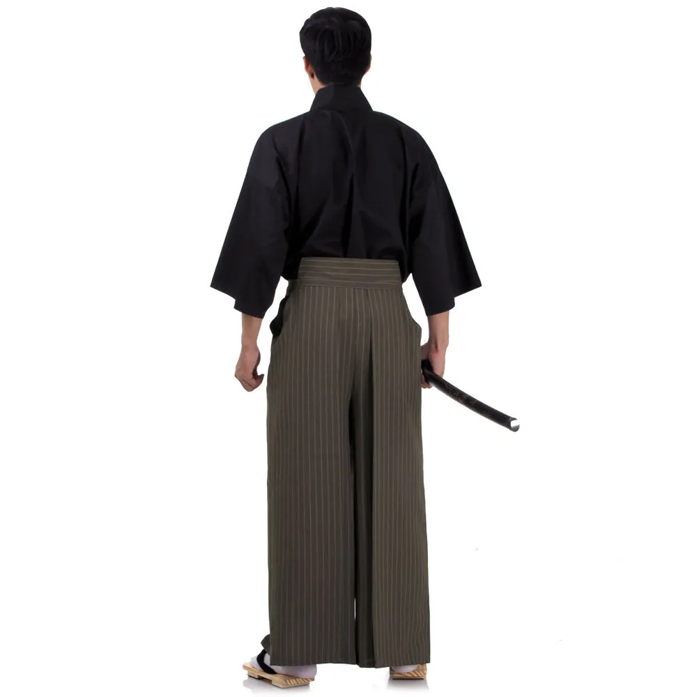 Samurai Kimono Haori Hakama Raijin Storm Costume Set