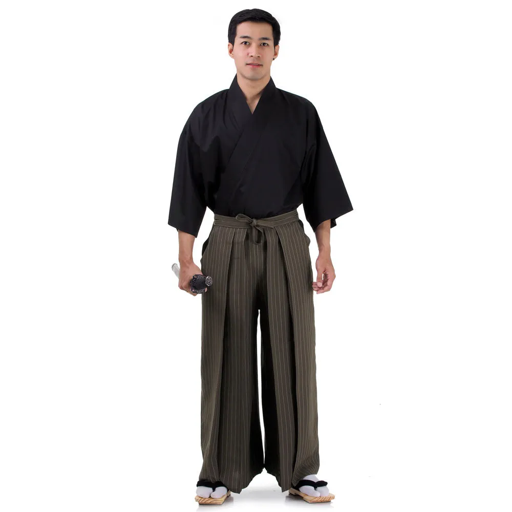Samurai Kimono Haori Hakama Raijin Storm Costume Set