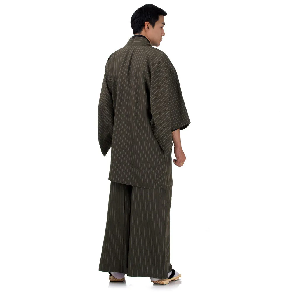 Samurai Kimono Haori Hakama Raijin Storm Costume Set