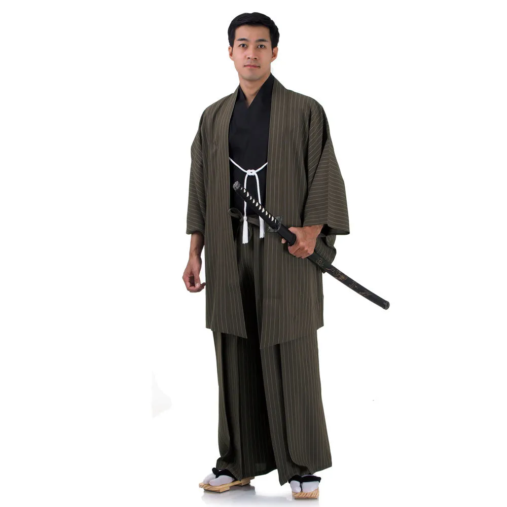 Samurai Kimono Haori Hakama Raijin Storm Costume Set