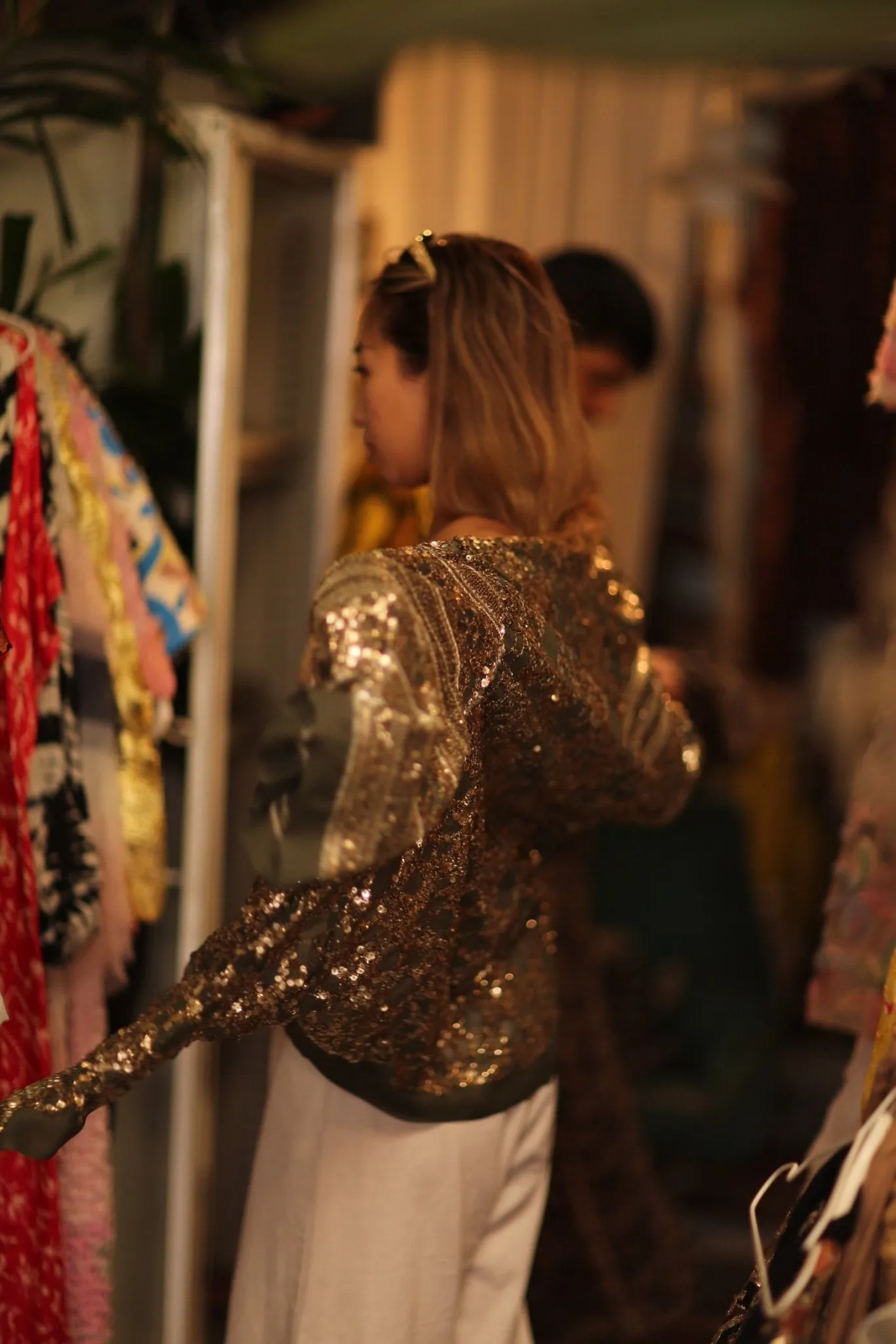 SHORT EMBROIDERED SILK KIMONO LIZ