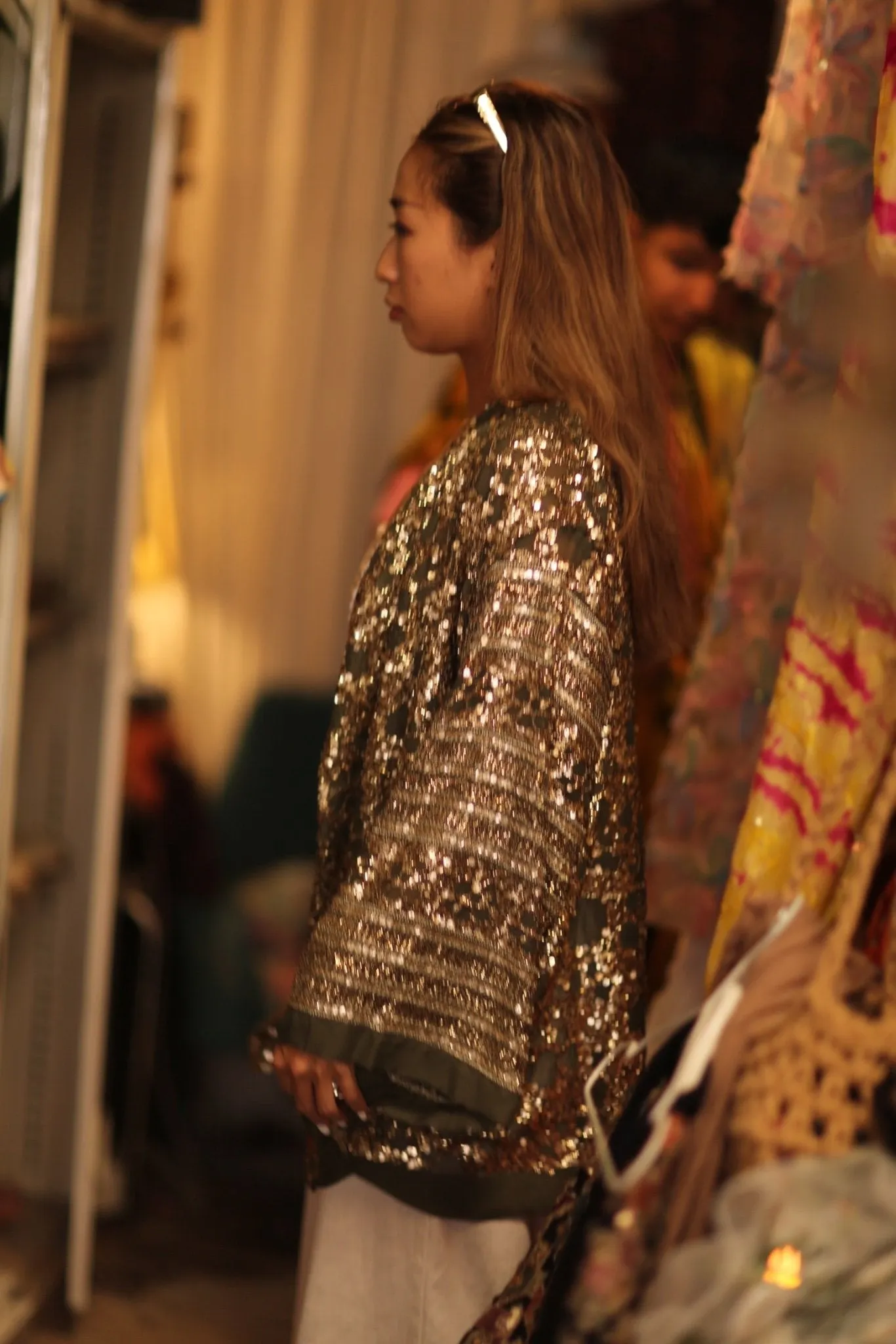 SHORT EMBROIDERED SILK KIMONO LIZ
