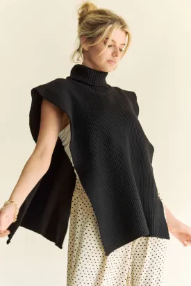 Side Split Sleeveless Knit Top