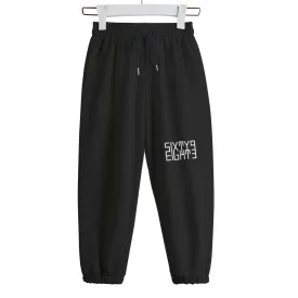 Sixty Eight 93 Logo White Black Kid's Sweatpants
