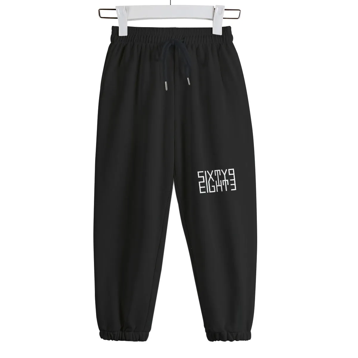 Sixty Eight 93 Logo White Black Kid's Sweatpants