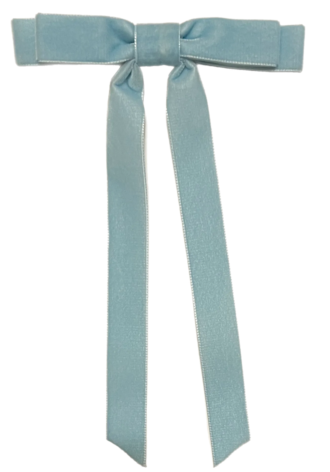 Sky Blue Tailored Double Loop Velvet Bows