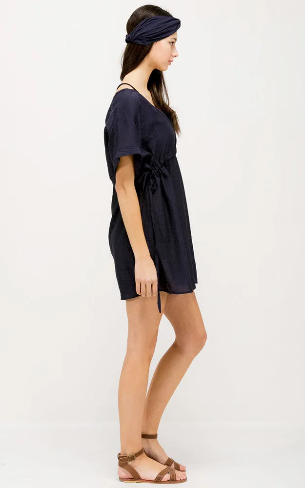 SM330 Belted Mini Dress Poncho