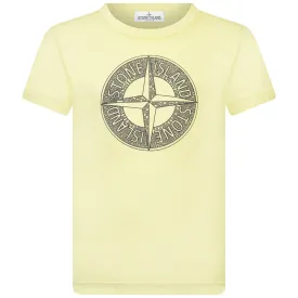 Stone Island Junior Boys T-Shirt  -  Cotton Logo T-Shirt