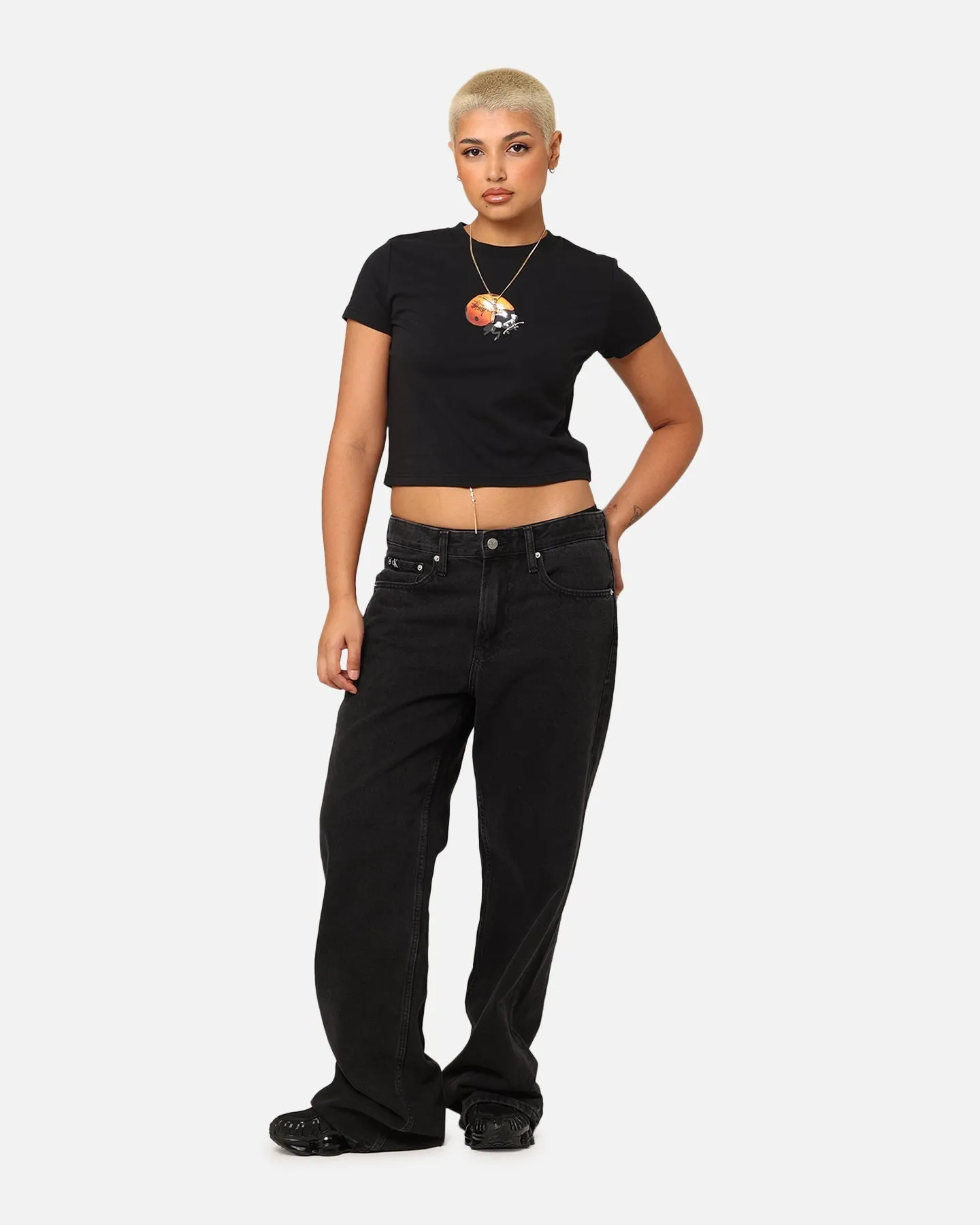 StÃ¼ssy Women's Ladybug Slim T-Shirt Black