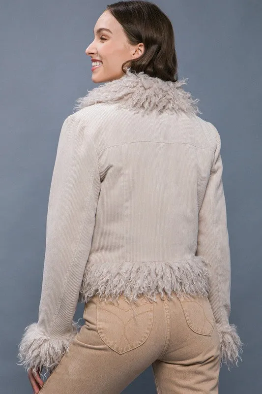 Suede Fur Lining Coat