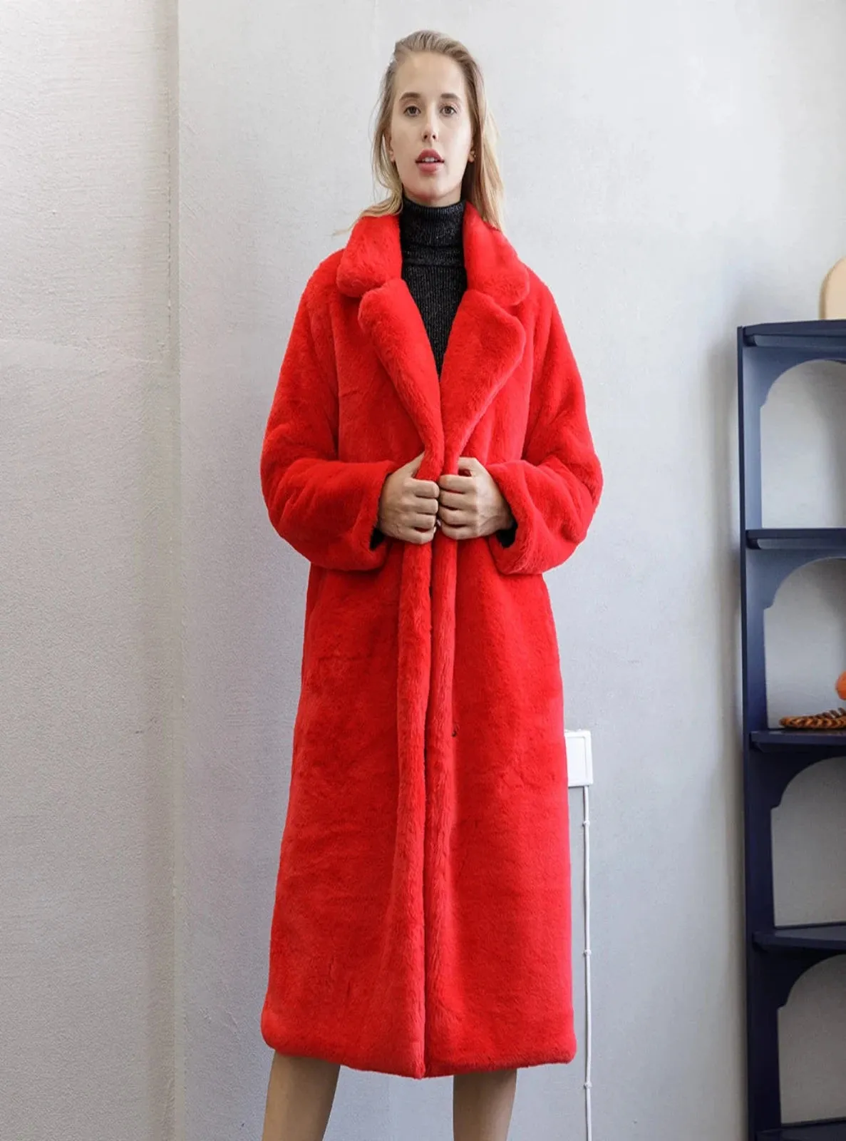 Teddy Fleece Maxi Coat