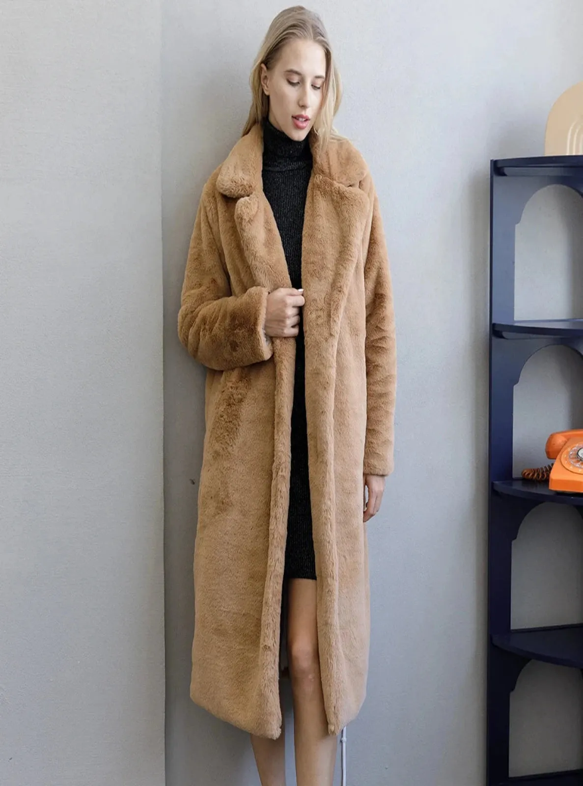 Teddy Fleece Maxi Coat