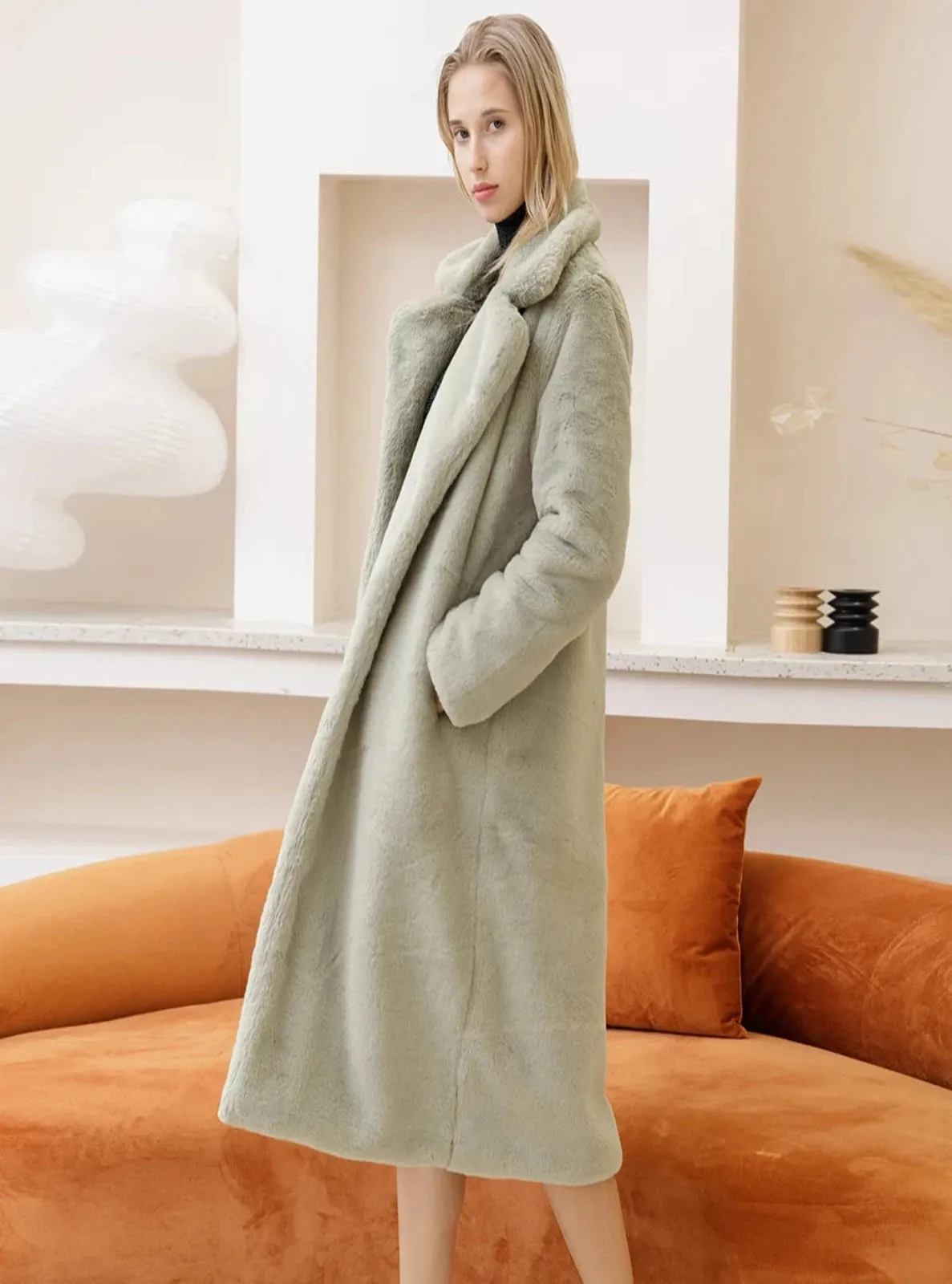 Teddy Fleece Maxi Coat