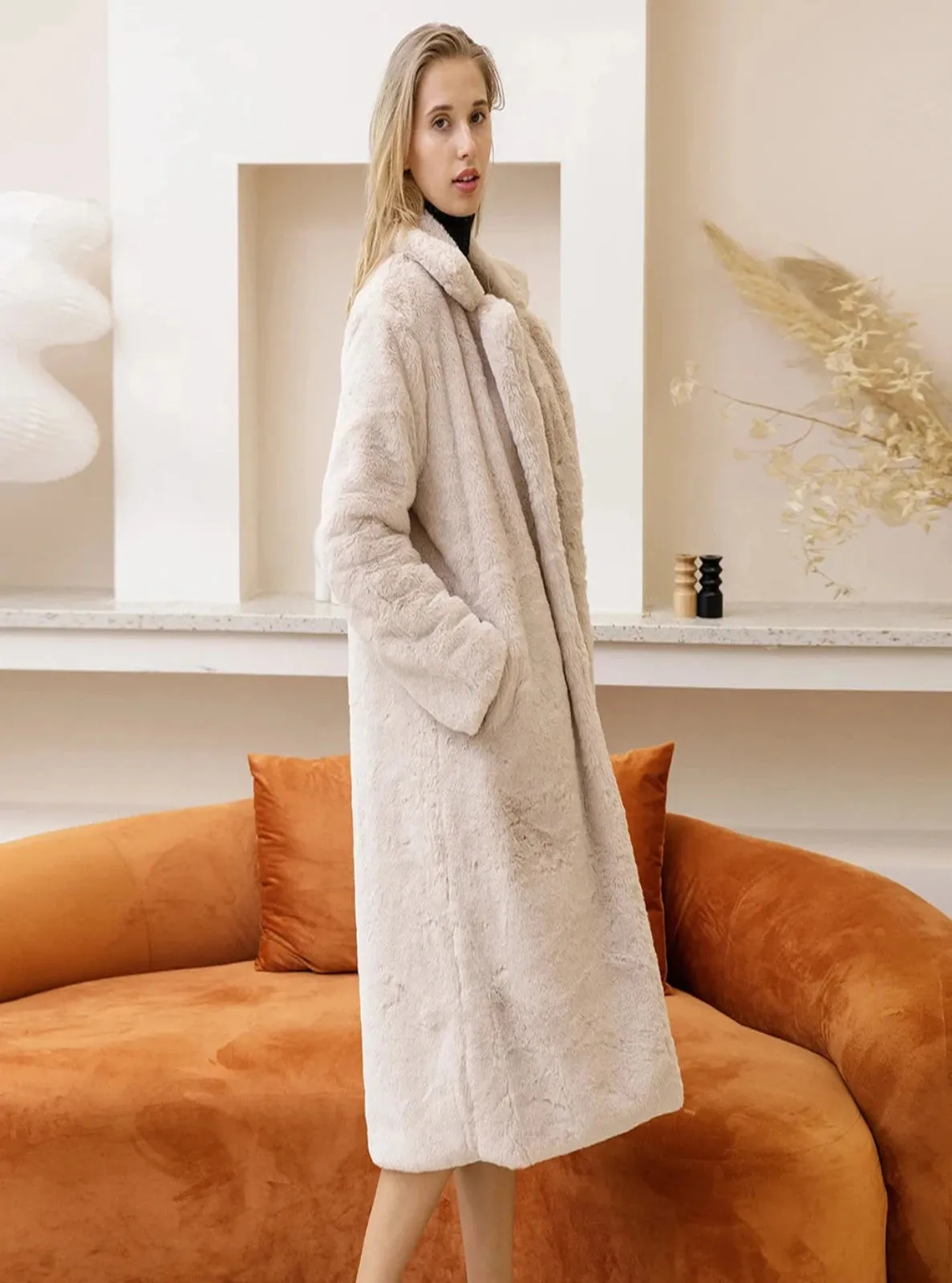 Teddy Fleece Maxi Coat