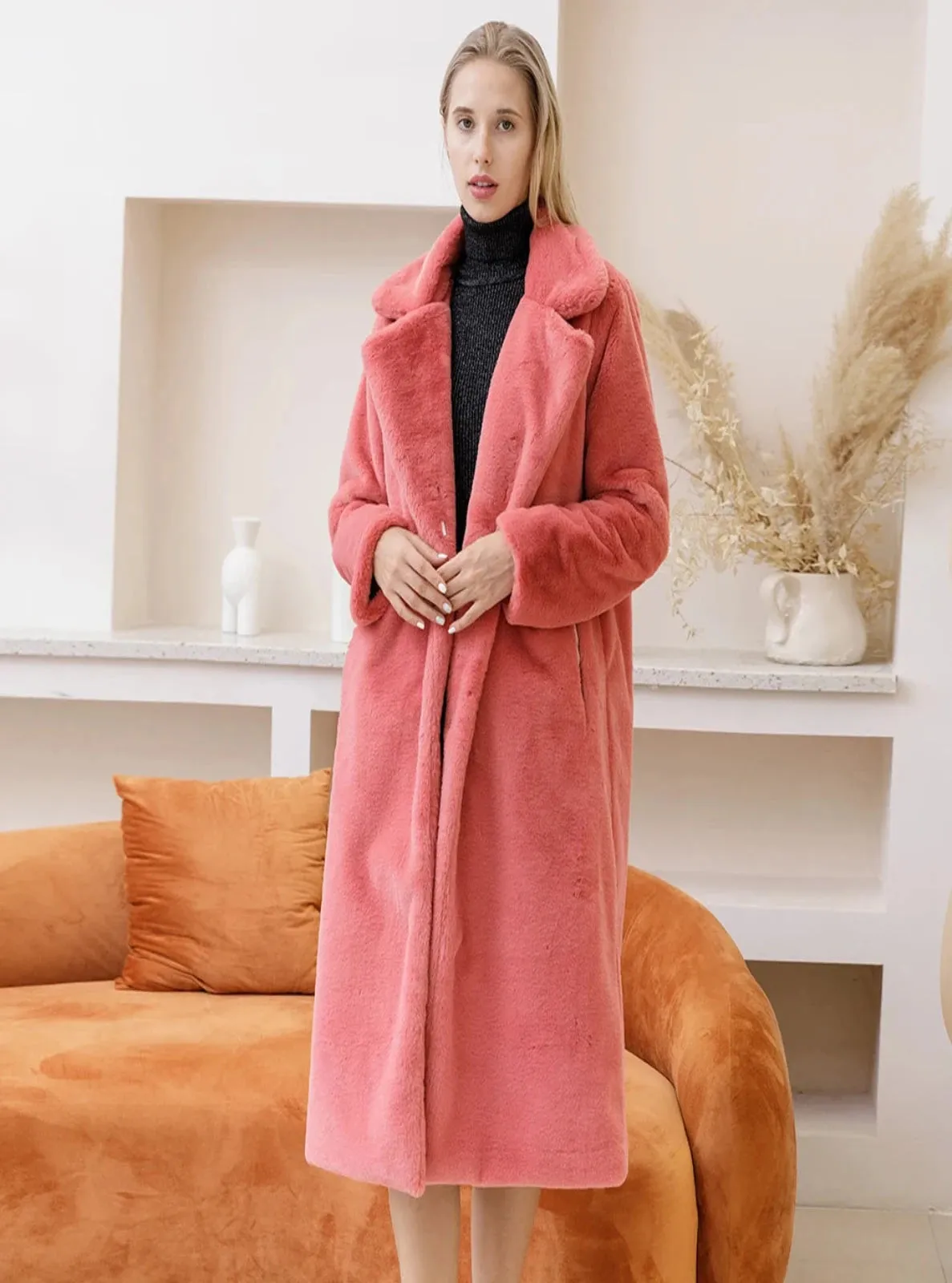 Teddy Fleece Maxi Coat