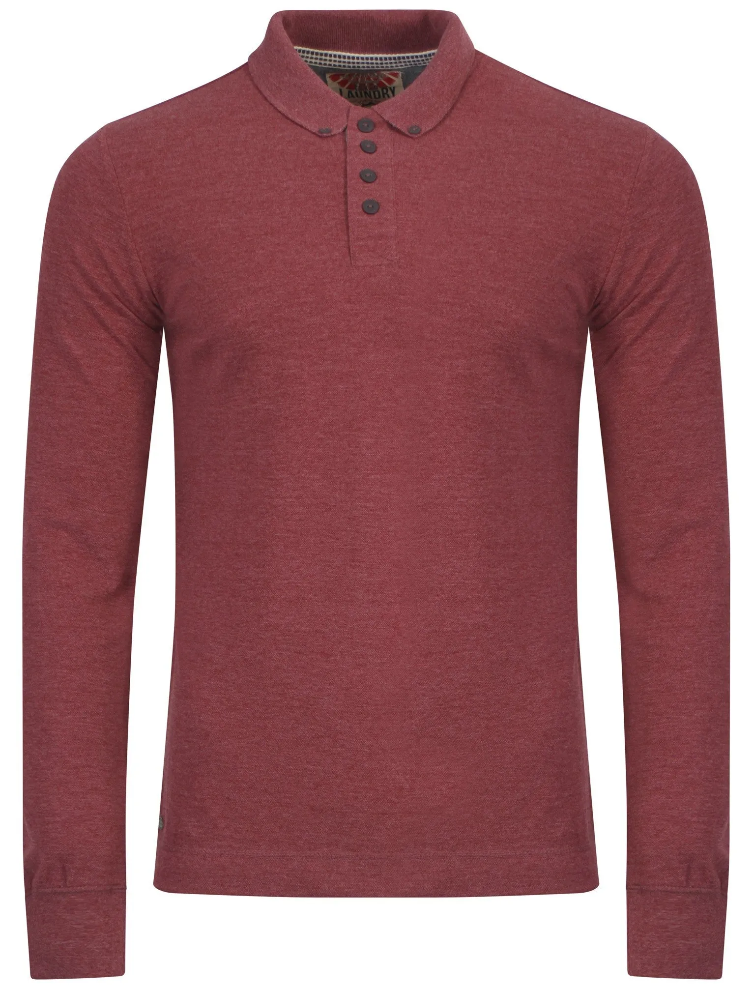 Tokyo Laundry Lowell long sleeved polo in red
