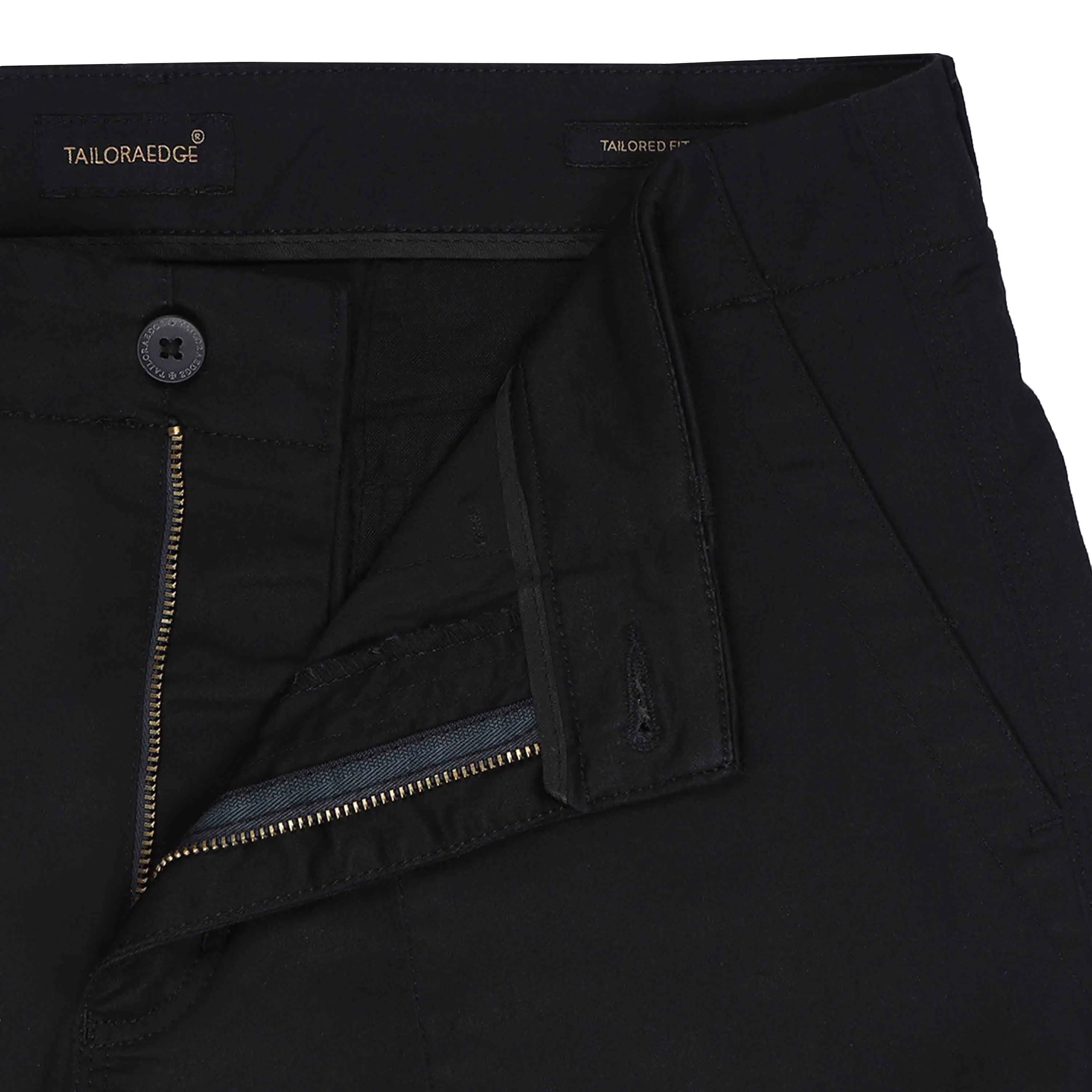 Ultra Stretch Straight Fit Black Cargo