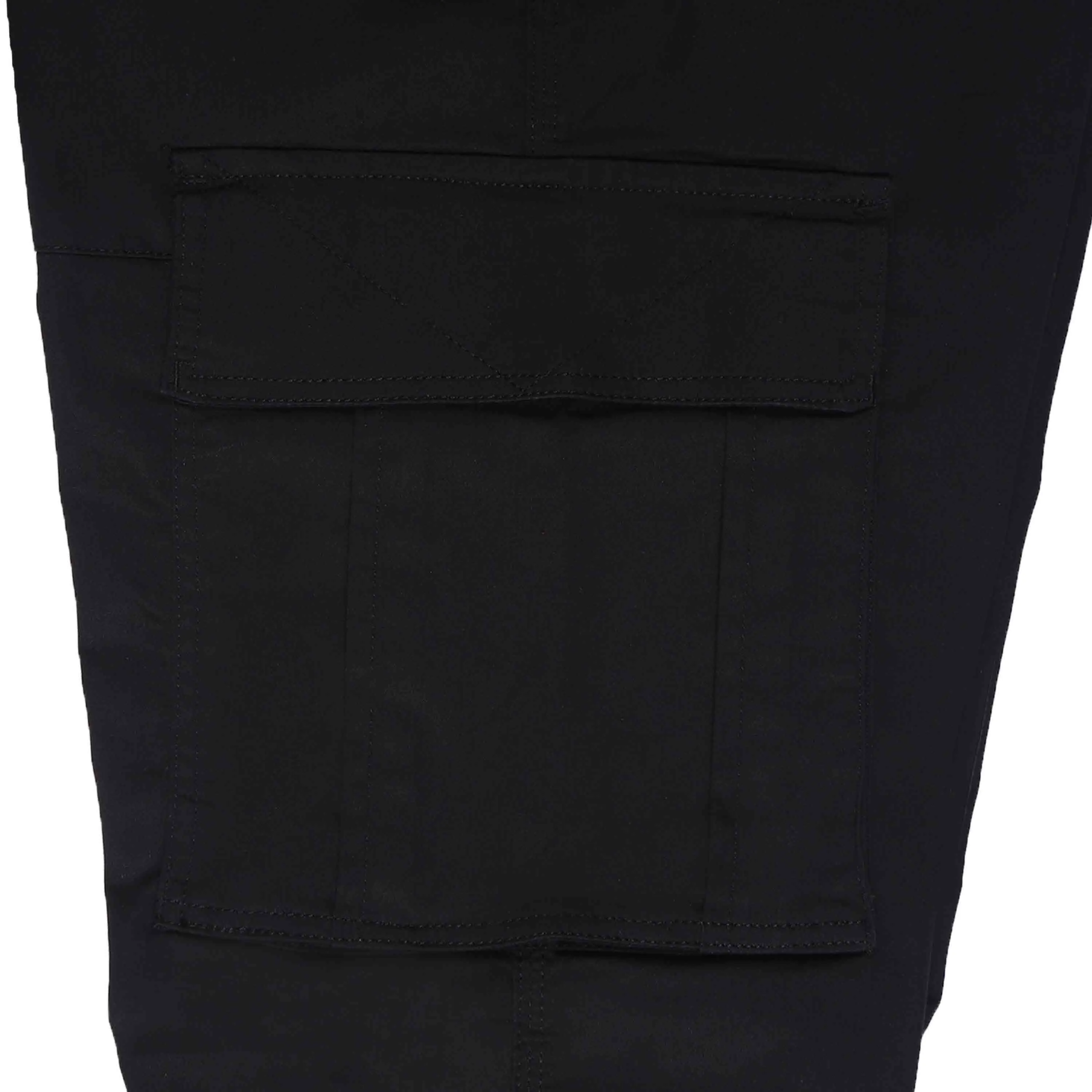 Ultra Stretch Straight Fit Black Cargo