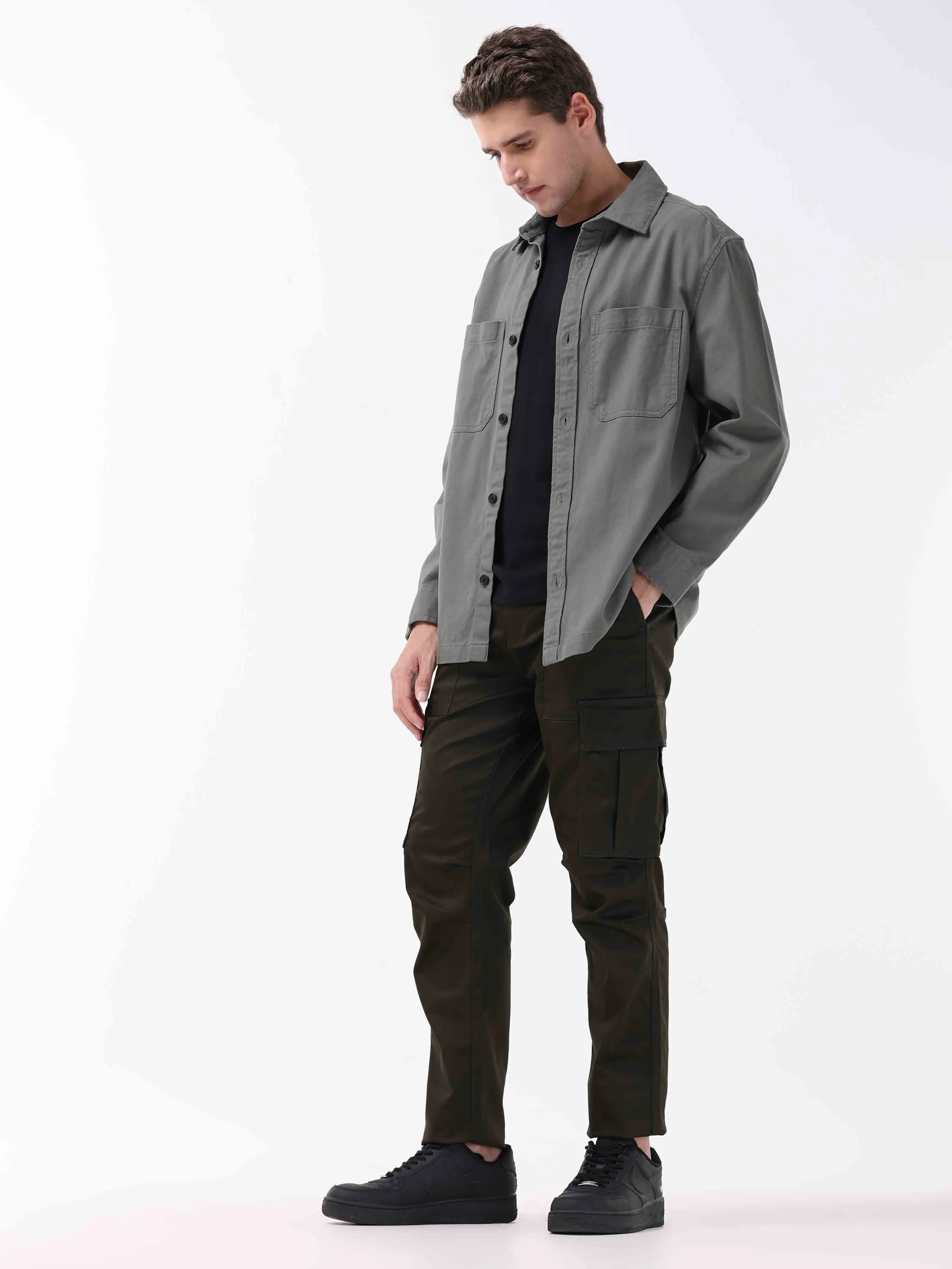 Ultra Stretch Straight Fit Dark Olive Cargo