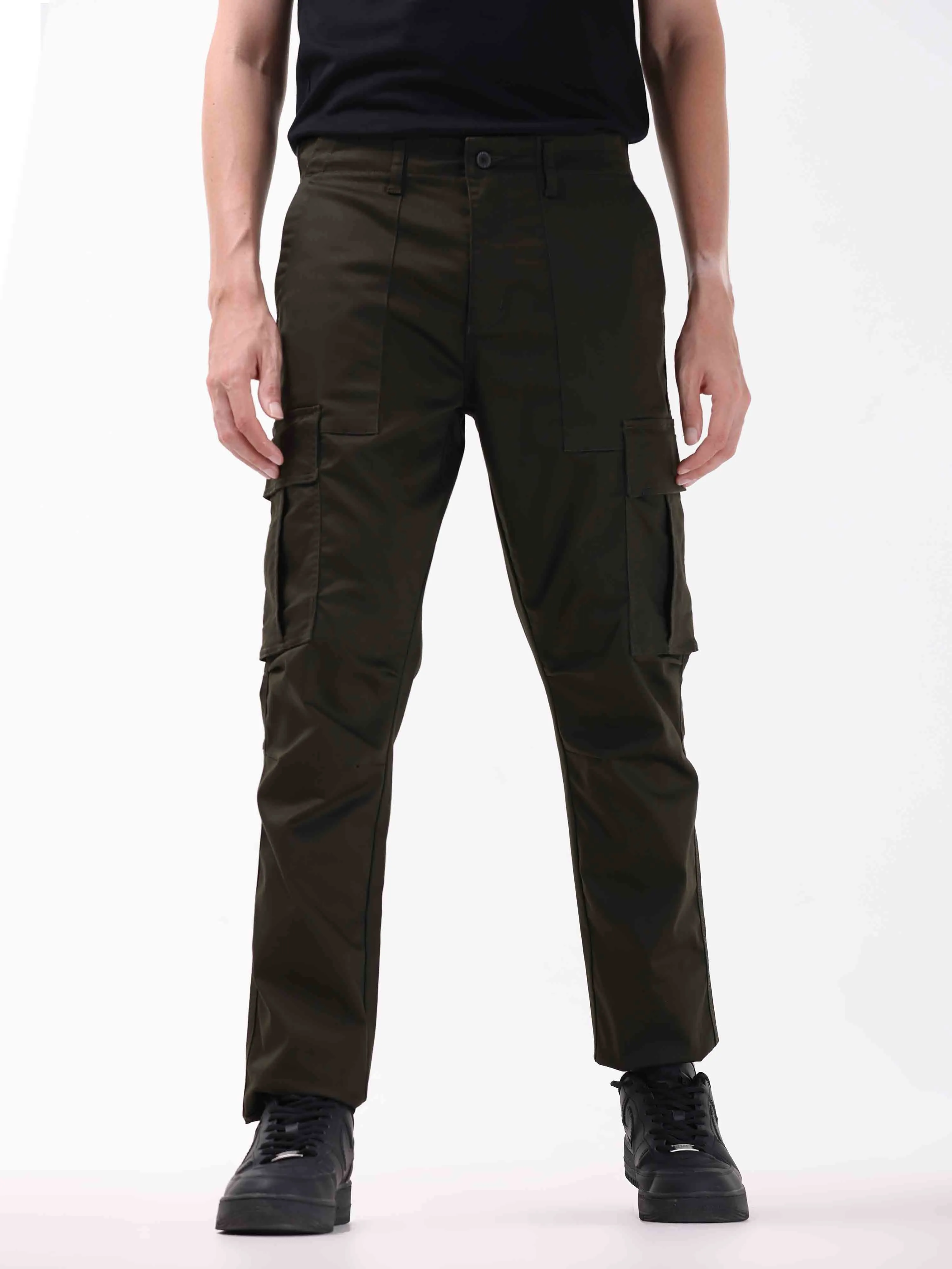 Ultra Stretch Straight Fit Dark Olive Cargo