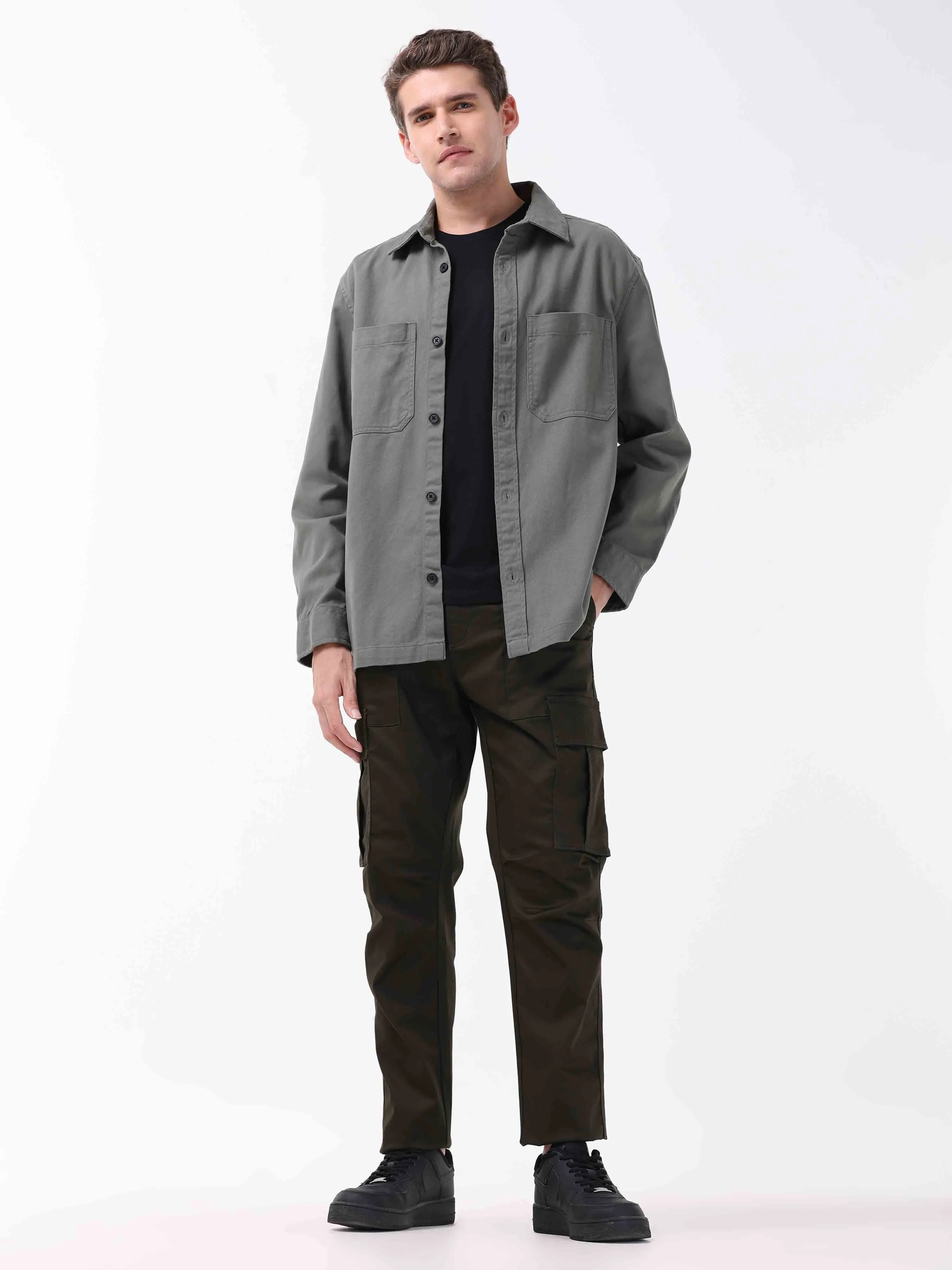 Ultra Stretch Straight Fit Dark Olive Cargo