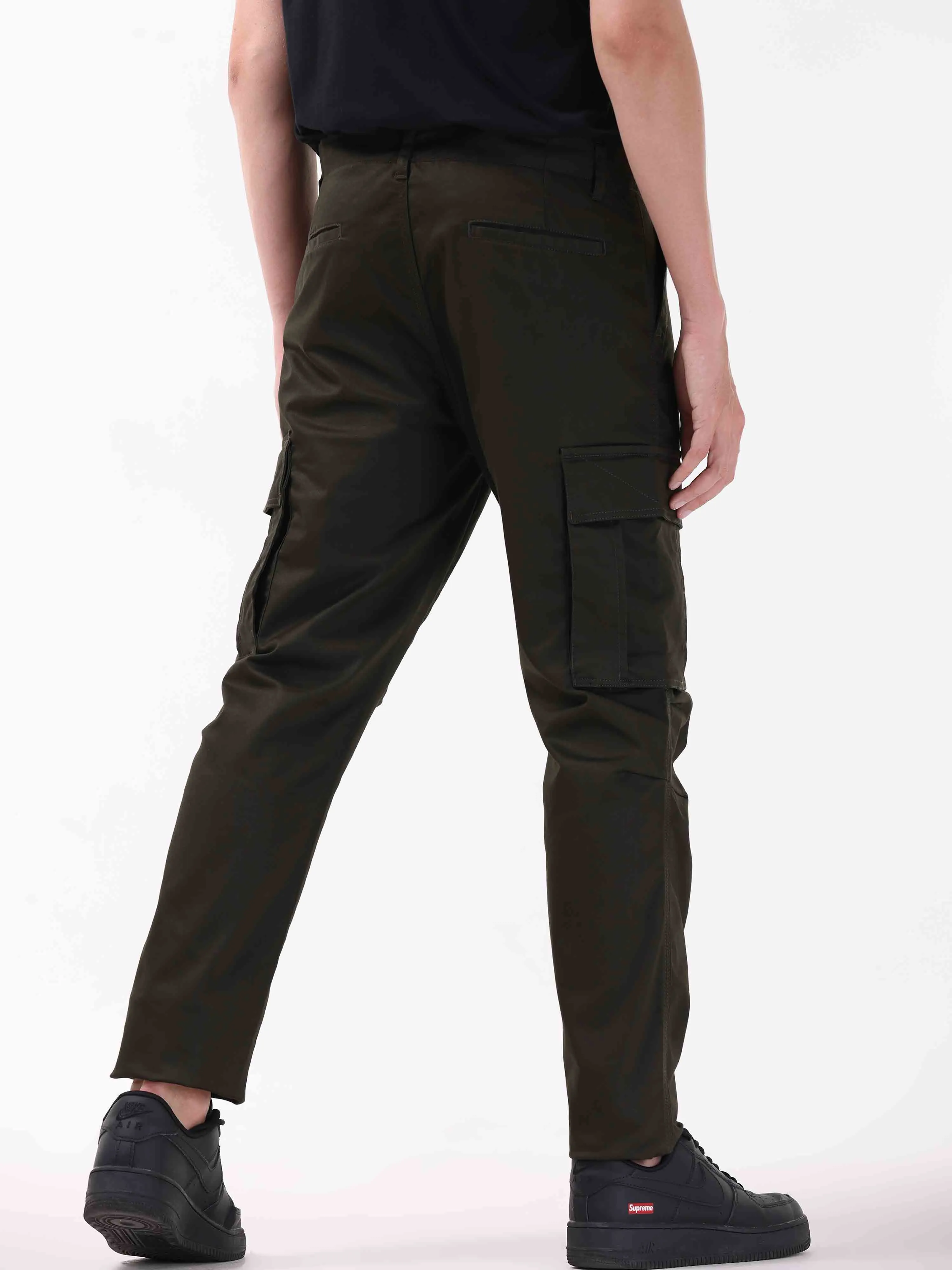 Ultra Stretch Straight Fit Dark Olive Cargo