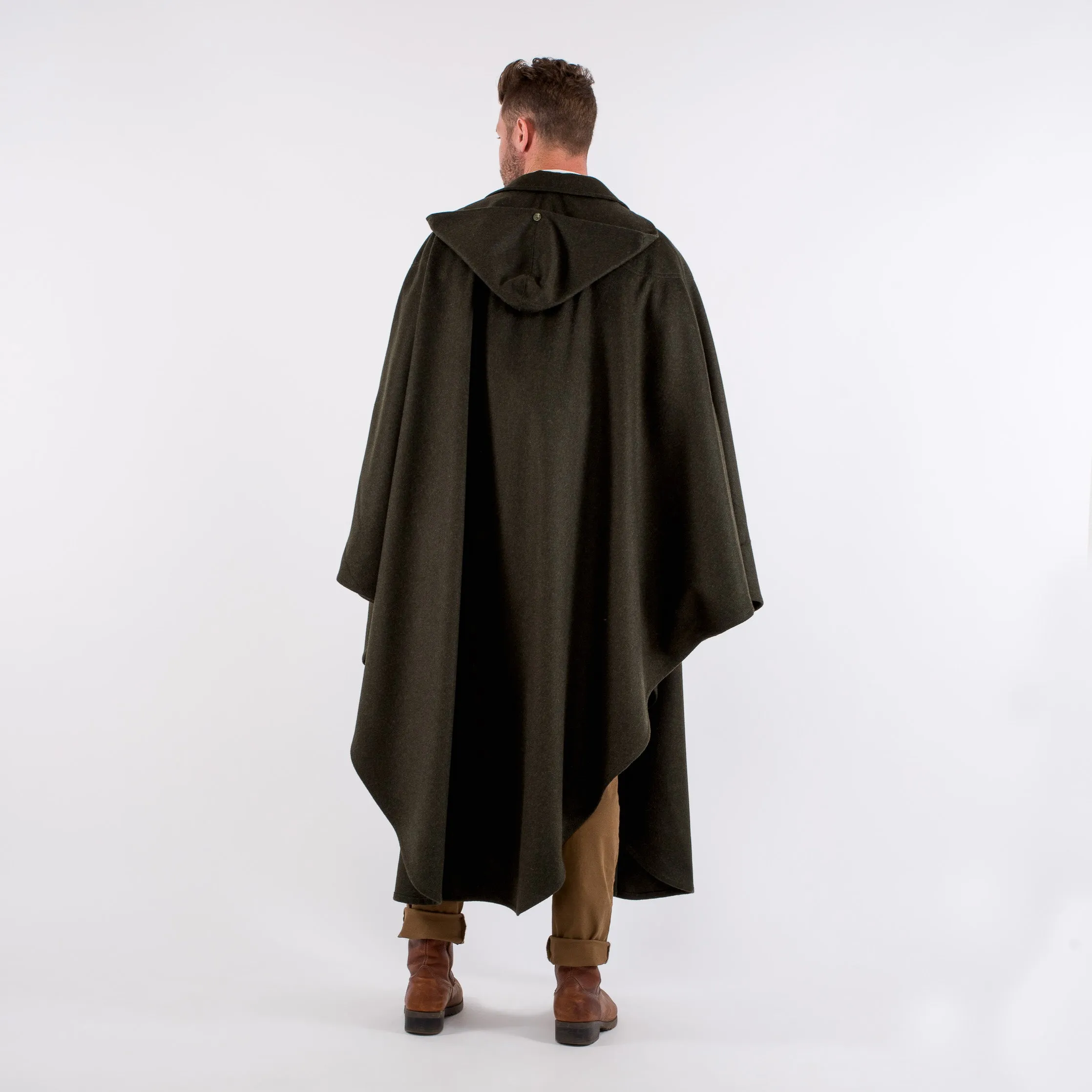 Unisex / Green Loden Cape