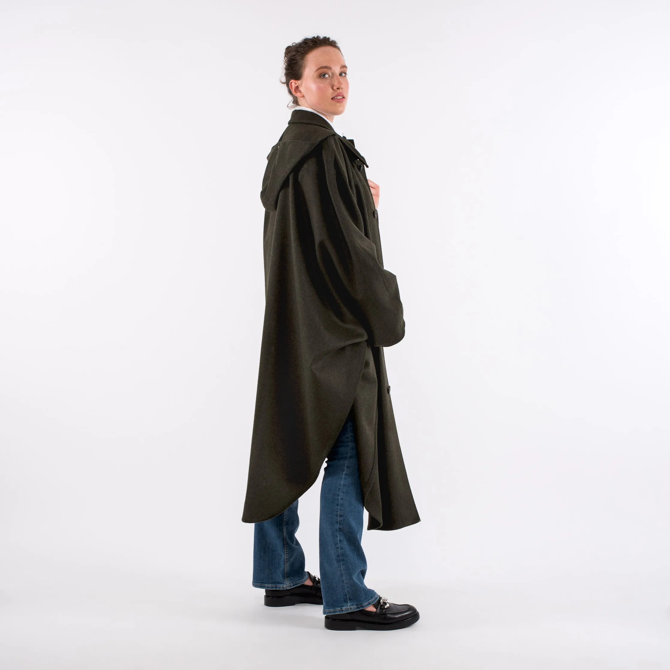 Unisex / Green Loden Cape