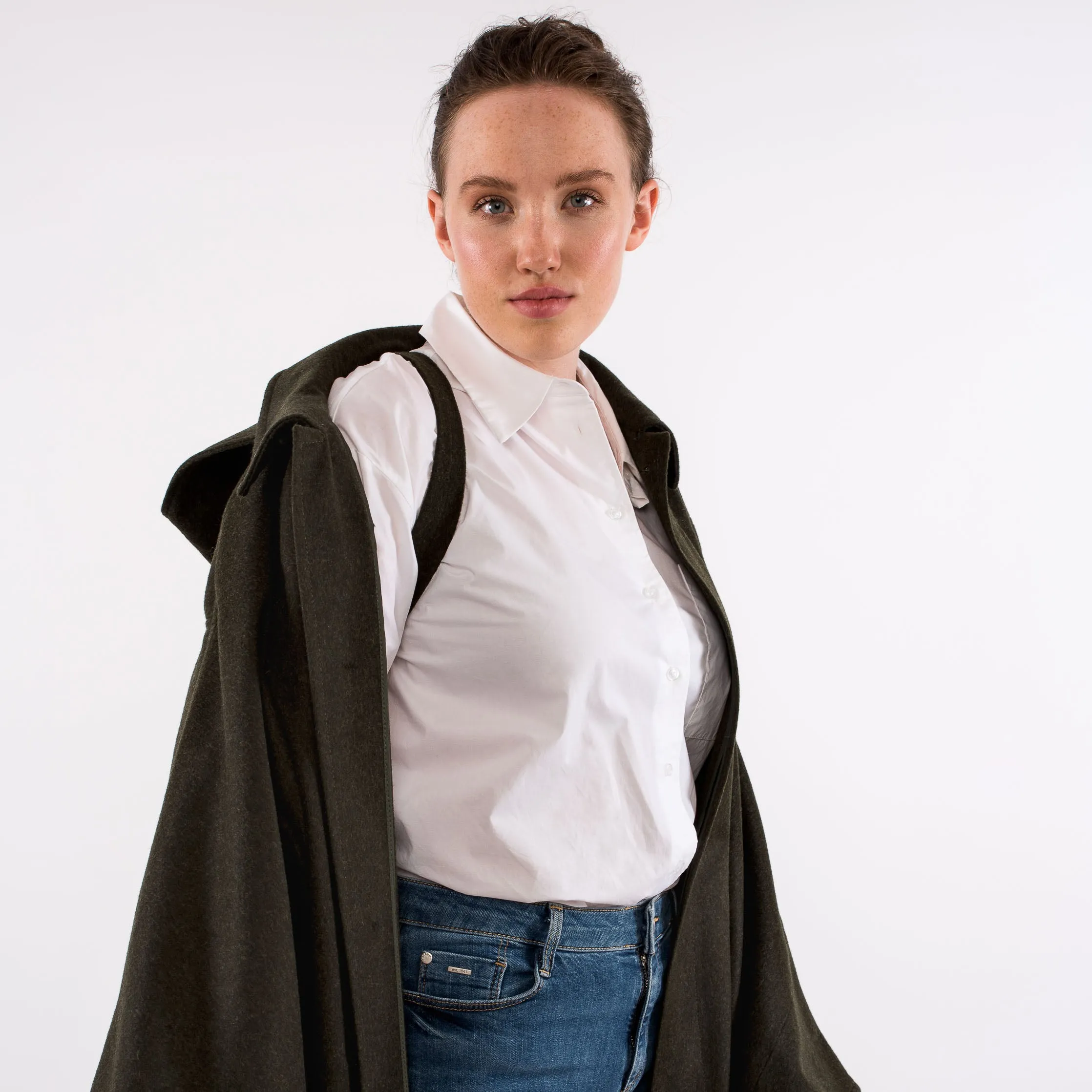 Unisex / Green Loden Cape