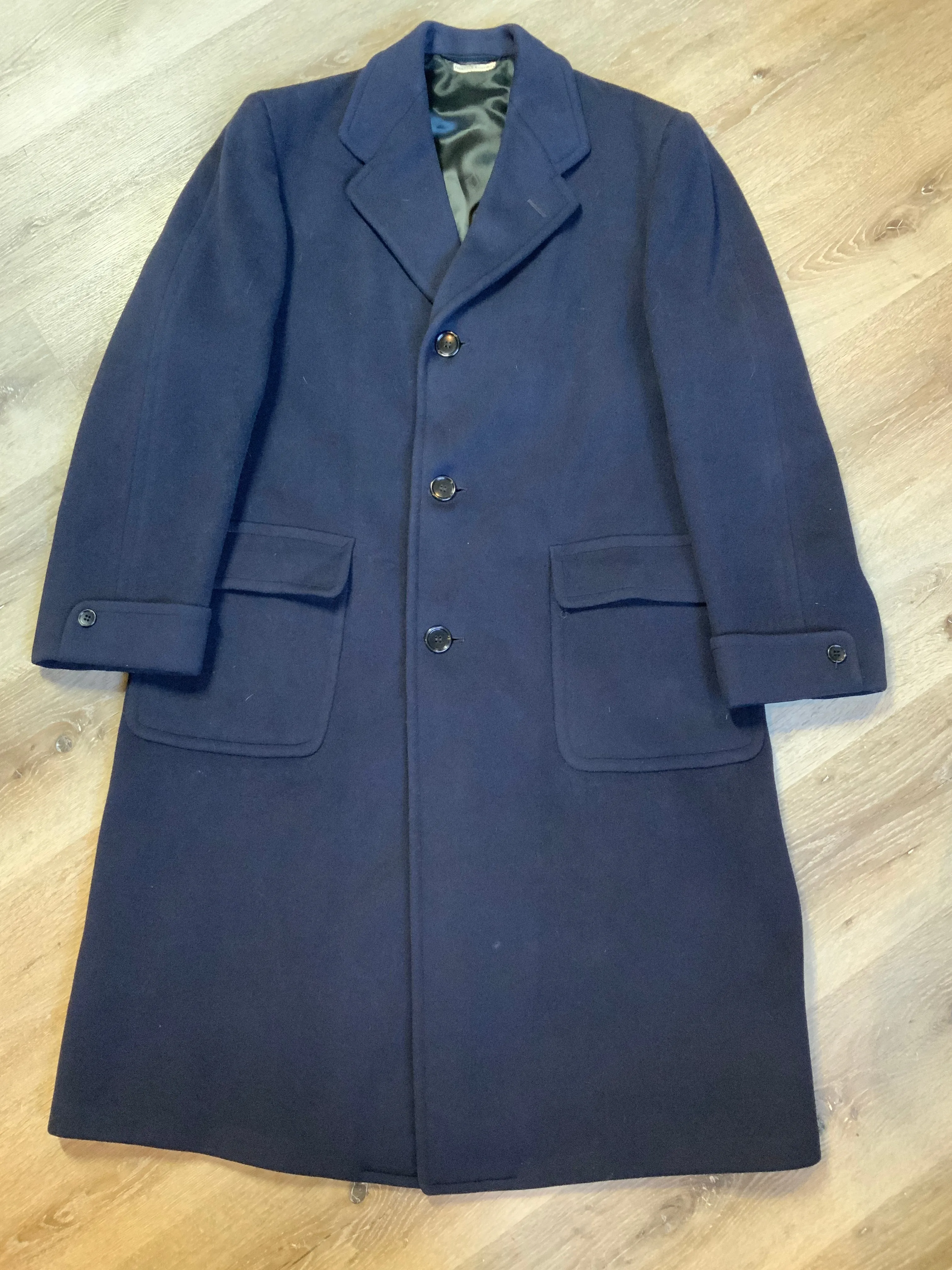 Vintage Eaton’s Clothes Navy Wool Overcoat