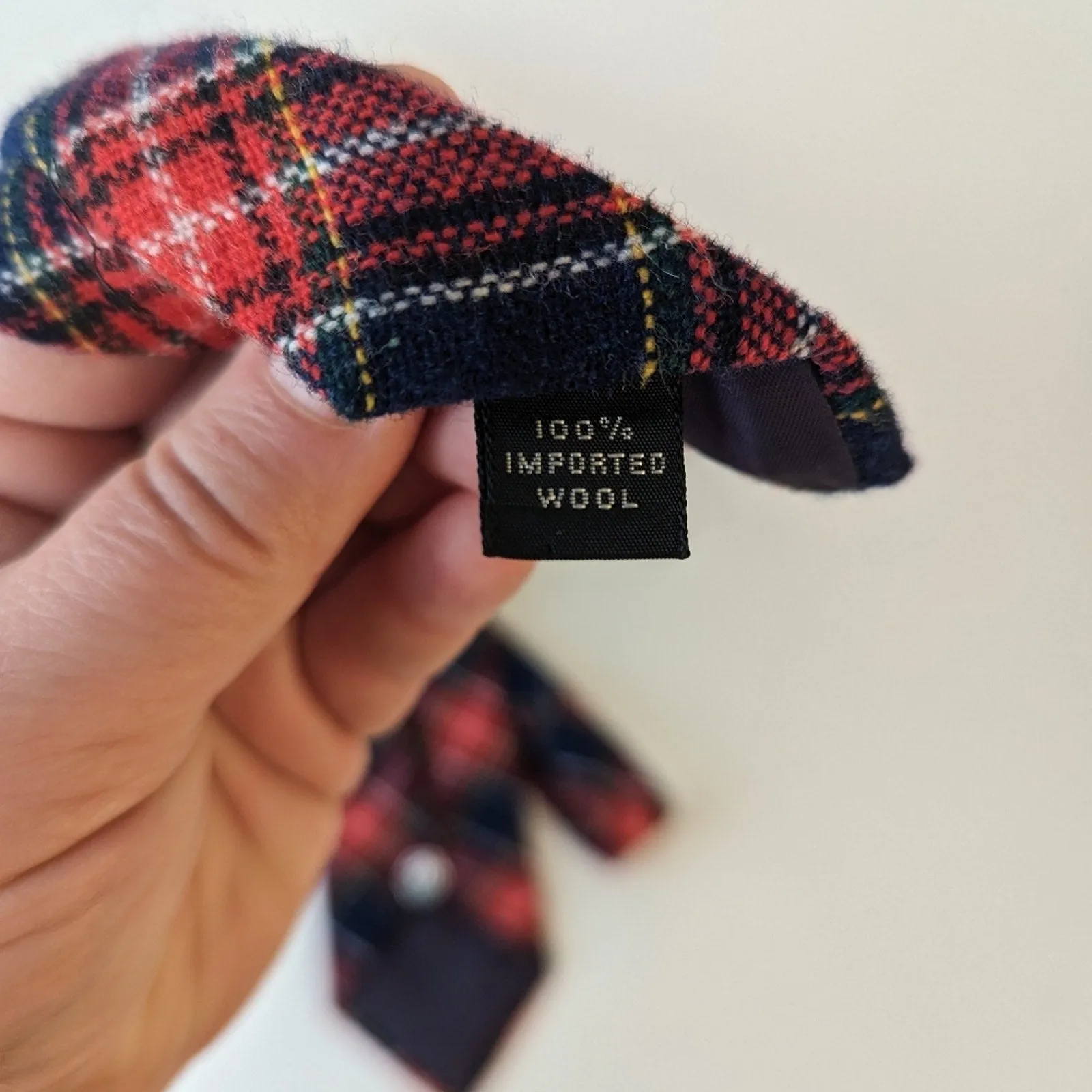 Vintage Michael Reed Plaid Wool Tie