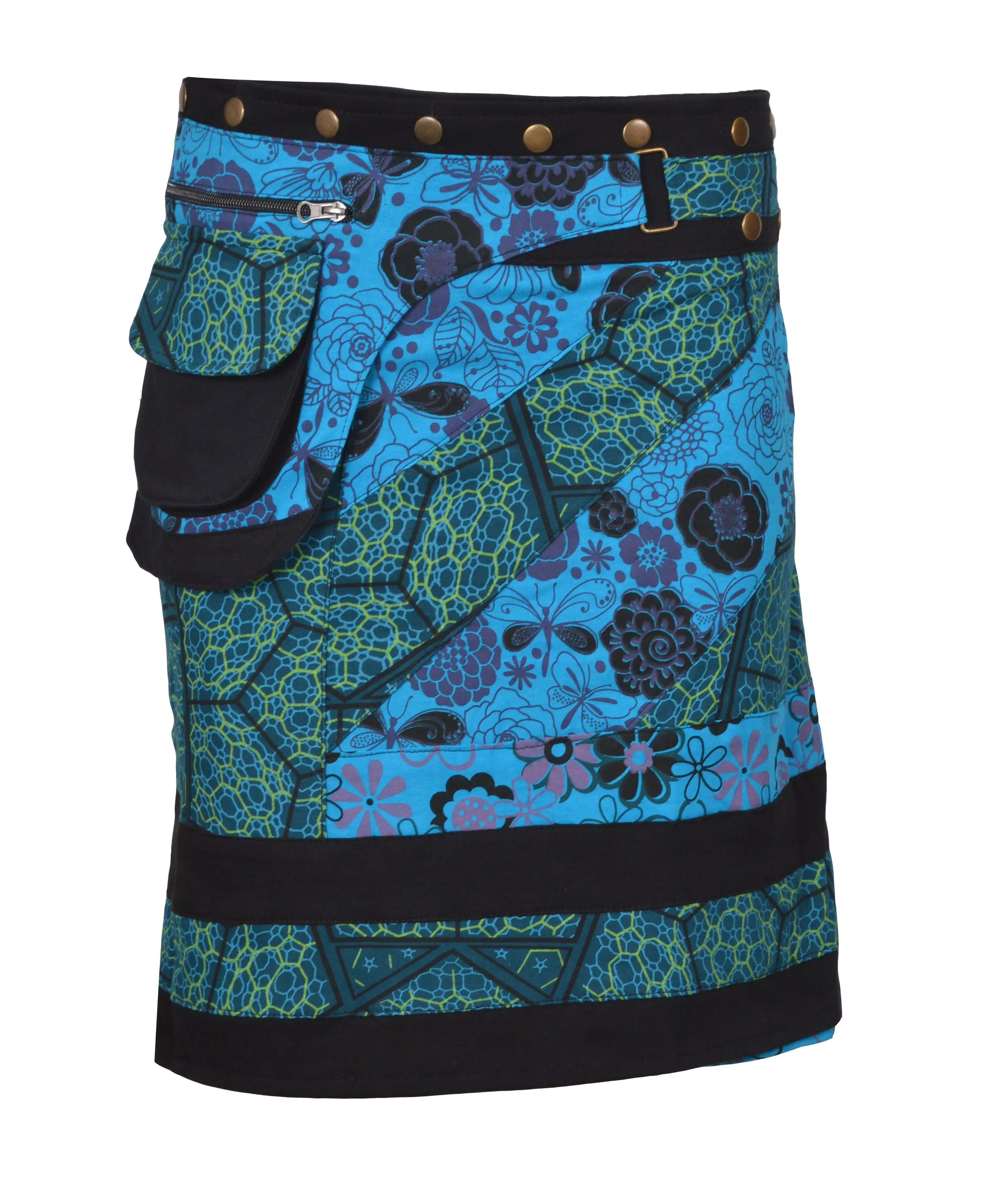womens-cotton-skirt-floral-print-button-closure-warp-mini-skirt-1