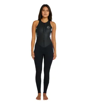 Women's Cruise 2mm Long Jane Steamer Wetsuit - Black Hibiscus