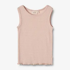 Wool Silk Singlet Cilia - pale lilac