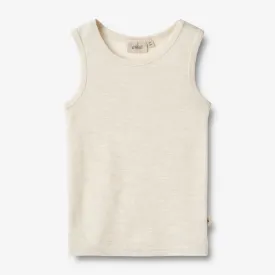 Wool Singlet Iggy - eggshell melange