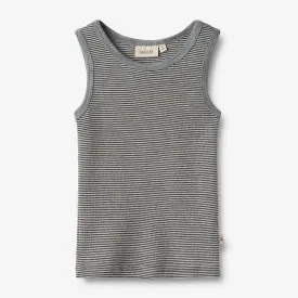 Wool Singlet Iggy - navy stripe