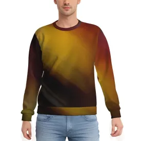 Yellow Mustard Fleece sweater, Ombre Sweater, Vintage inspired Sweater, Two Tone Sweater, Yellow Brown Sweatshirt, Men's Mustard Sweater